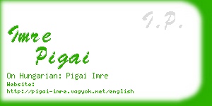 imre pigai business card